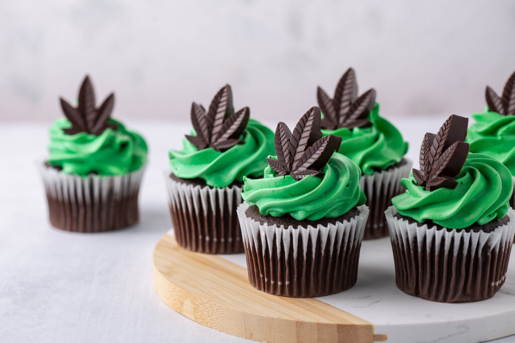 Cannabis cupcakes on 420