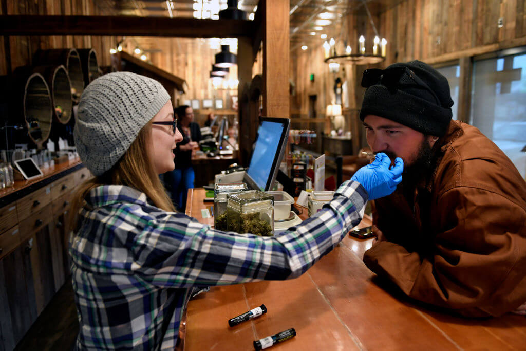 customer service at a dispensary using BLAZE dispensary pos software